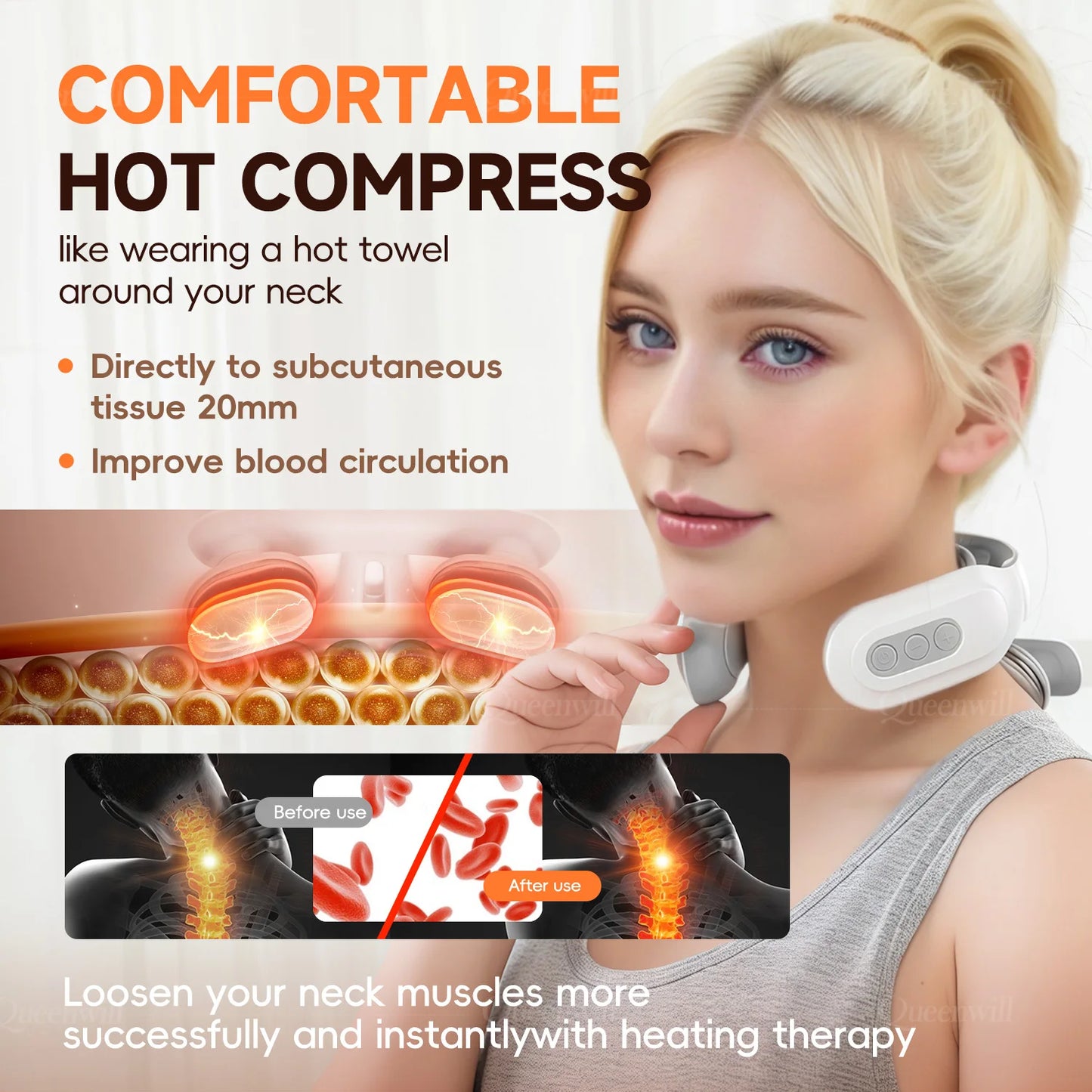 4D Smart Heating Neck Massager