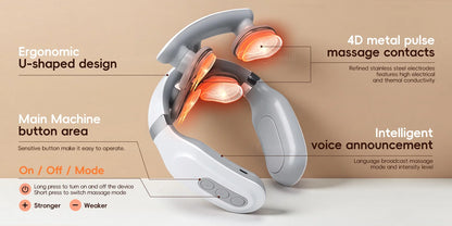 4D Smart Heating Neck Massager