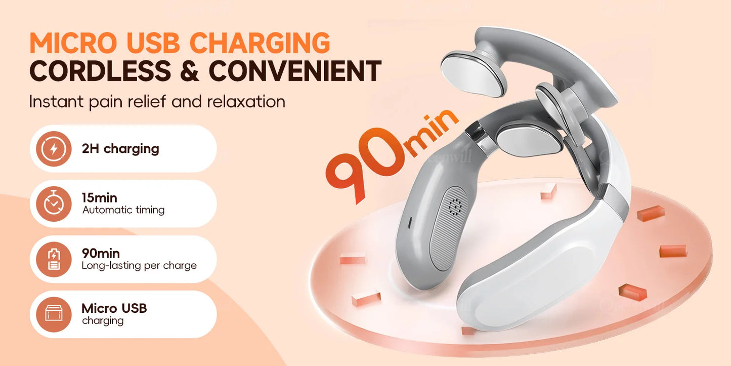 4D Smart Heating Neck Massager